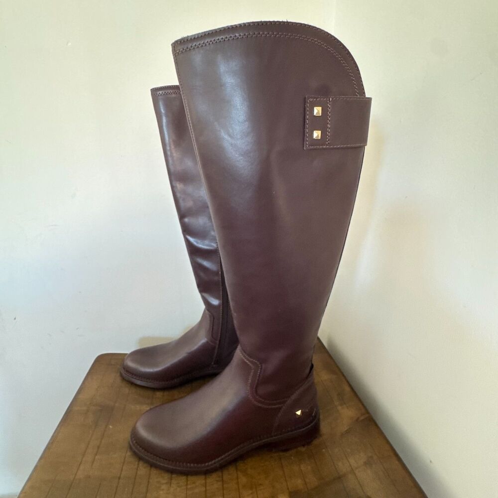 Franco Sarto Brown Riding Boots Womens Size 7 Tall Knee High New In Box